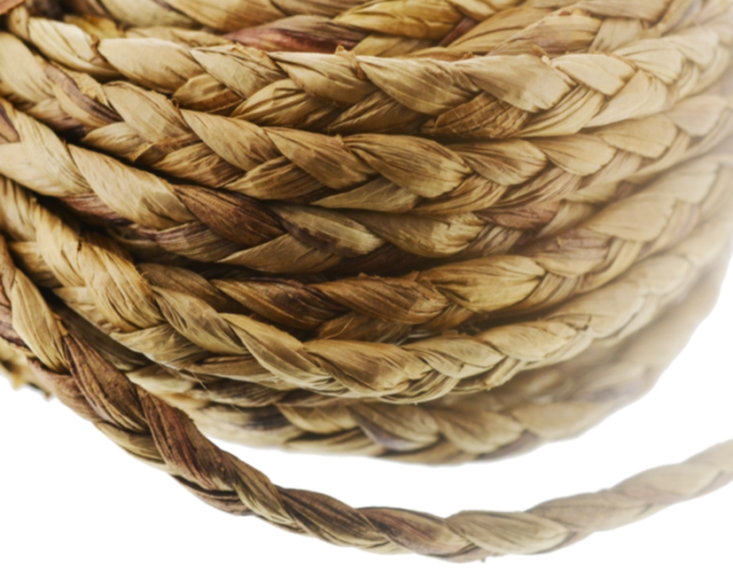 Trança chata palha de bananeira - 1 cm (metro)